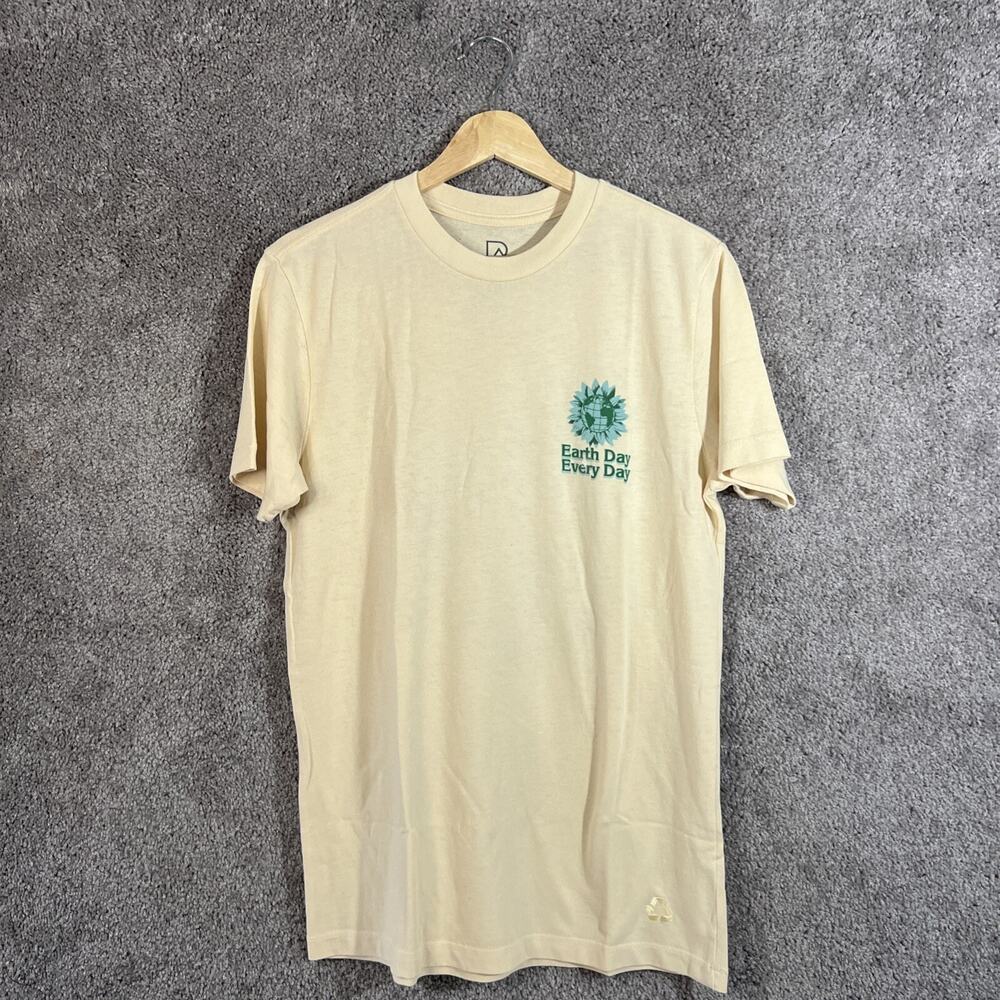 Urban Outfitters T- Shirt Womens Small Repurpose Beige Short Sleeve Earth Day